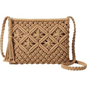 Sightor Beach Crossbody Bag for Women Summer Boho Handbag Vacation Crochet Woven Bag in Saudi Arabia