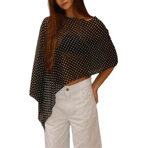 Women Chiffon Poncho Shawl Warps Elegant Sheer Asymmetrical Cape Top for Evening Dress Wedding Cover Up in Saudi Arabia