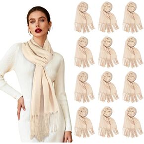 12pcs Shawls with Fringes Bulk Wedding Scarf Shawl for Guests Wedding Favor Bridal Shawls Gift Outdoor in Saudi Arabia