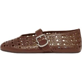 Agodor Ballerina Flats for Women Hollow Out Round Toe Mary Jane Flats Buckle Strap Low Heel Ballet Flats Shoes for Women Casual Comfy Daily Dress Shoes in Kuwait