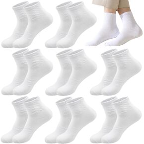 8 Pairs Womens Mini Crew Ankle Socks Thin Cotton Cushioned Athletic Gym Running Sock for Women in Saudi Arabia
