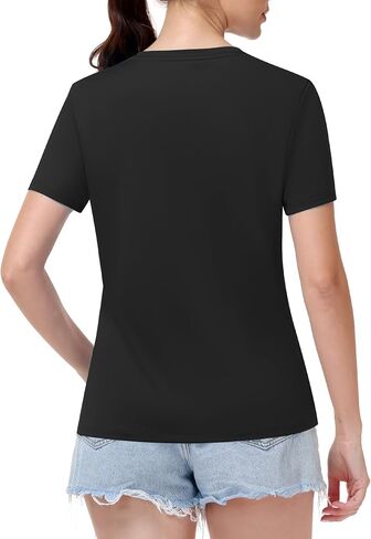 Runhit Womens Workout Tops Short Sleeve UPF 50+ Athletic Sun Shirts Quick Dry V Neck T-Shirt Moisture Wicking Gym Hiking Tee in Kuwait