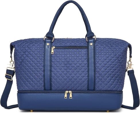 Canvas Duffle Bag for Travel, Weekender Overnight Bag for Women Men with Shoe Compartment Carry on Duffle Bags for Airplanes Gym Sport Business Bag in Saudi Arabia