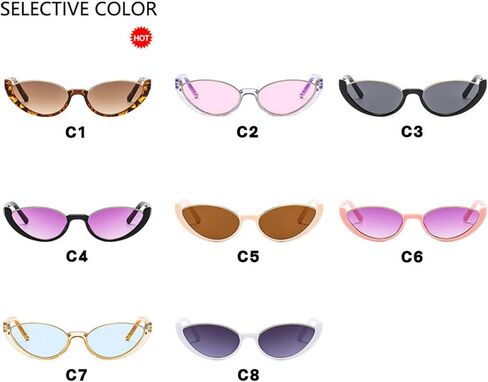 willochra Small Frames Cat Eye Sunglasses Women Rivet Vintage Shades Sun Glasses Female Fashion Eyeglasses Retro Eyewear F27 in Kuwait