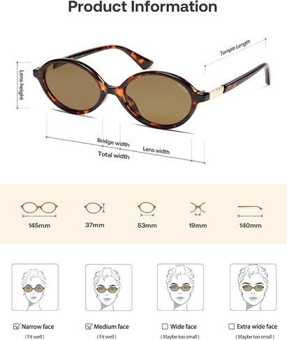 SOJOS Polarized Retro Oval Sunglasses for Women, Chic Vintage 90s Y2K Sunnies UV400 Trendy Designer Sun Glasses SJ2703 in Kuwait