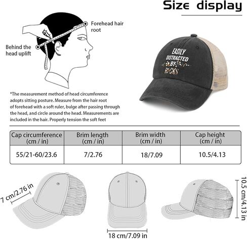 Easily Distracted By Dachshund Baseball Cap - Funny Wiener Dog Hat Dog Mom Dad Gift in Kuwait