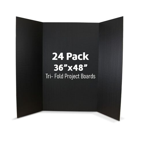 Flipside Products 36" x 48" Project Boards for Presentations, Science Fair, School Projects, Event Displays and Trifold Picture Board, Proudly Made in USA - White - 4 Pack in Kuwait