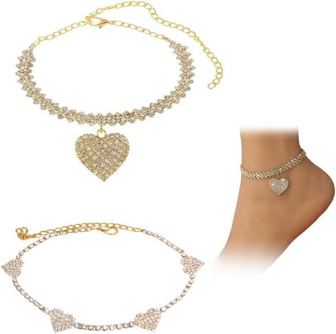 Anklet For Women Bow Butterfly Anklets for Women Anklet Foot Bracelet Beach Anklet Fashion Summer Foot Jewelry for Women in Saudi Arabia