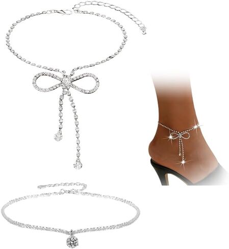 Anklet For Women Bow Butterfly Anklets for Women Anklet Foot Bracelet Beach Anklet Fashion Summer Foot Jewelry for Women in Saudi Arabia