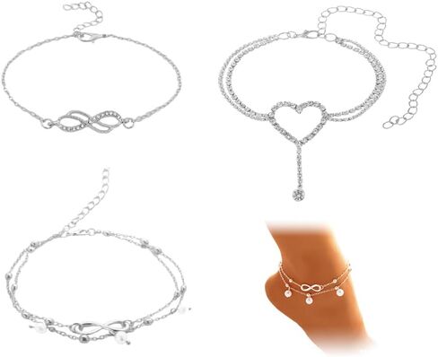Anklet For Women Bow Butterfly Anklets for Women Anklet Foot Bracelet Beach Anklet Fashion Summer Foot Jewelry for Women in Saudi Arabia
