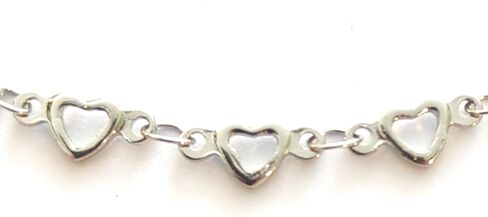 Plus Size 12-inch Heart Chain Anklet For Women Dainty 304 Stainless Steel Silver 5mm Dimensional Hearts Swim Friendly Gift Boxed in Saudi Arabia