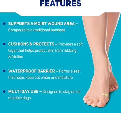 Care Science Hydrocolloid Gel Bandages, 0.78 in x 2.36 in, 20 ct | Waterproof Barrier for Wound Care or Blisters in Kuwait