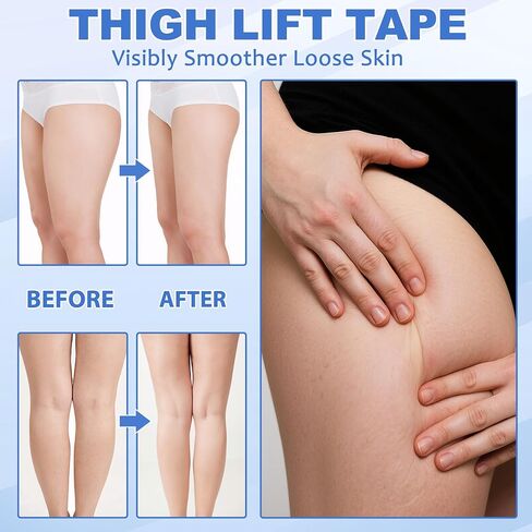 Thigh Lift Tape for Loose Skin, Anti-Chafing & Lift Firming for Legs, Waterproof Invisible Firming Skin Lifting Tapes, Suitable for Legs, Abdomen, Arms, and Buttocks, Body Tape for Women, 1 Box-1 in Saudi Arabia