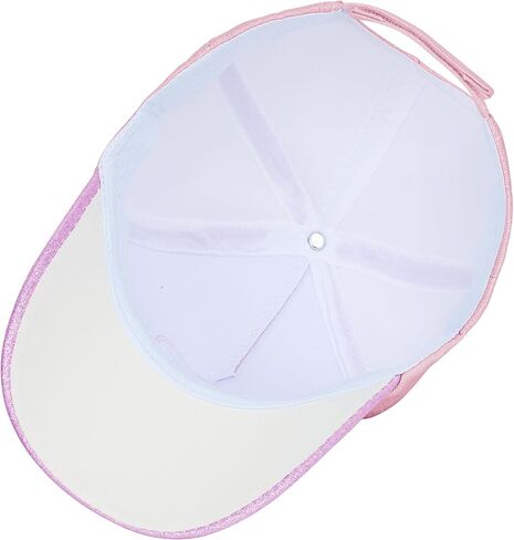 Girls Glitter Baseball Cap Sequin Sun Hat with Structured Brim, Adjustable for Summer Beach Travel, 4-6 Years Old in Kuwait
