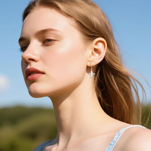 Airplane Earrings S925 Sterling Silver Opal Airplanes Dangle Earrings Airplane Jewelry Gifts for Women Mom Wife in Saudi Arabia