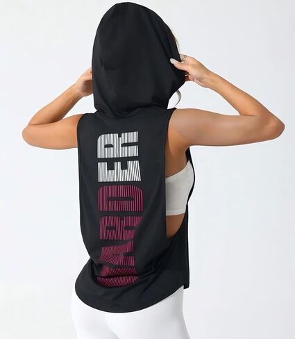 Women's Sleeveless Hoodie & Workout Top, Activewear Tank in Kuwait