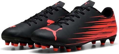 PUMA Men's Attacanto II Firm, Artificial Ground Soccer Cleats, Black-Glowing Red SS26, 9.5 Attacanto Ii Fg/Ag in Kuwait
