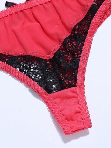Women's Exotic Lingerie Sets Floral Mesh Lace Full Cover Underwire Push Up Bra and Panty Set 2 Piece Lingerie Set in Saudi Arabia