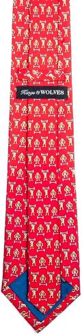Men's 100% Silk Neckties Monkey Printed Tie (Currant Red) in Kuwait