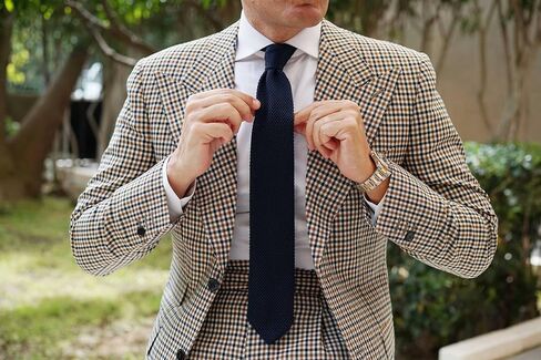 OTAA Matutine Navy Knitted Tie - Mens Wedding Tie - Formal and Casual Occasions in Saudi Arabia