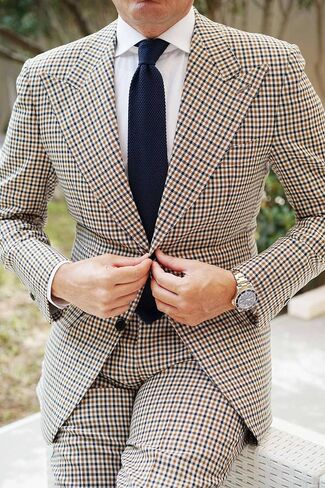 OTAA Matutine Navy Knitted Tie - Mens Wedding Tie - Formal and Casual Occasions in Saudi Arabia