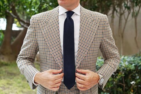 OTAA Matutine Navy Knitted Tie - Mens Wedding Tie - Formal and Casual Occasions in Saudi Arabia