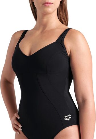 ARENA Women’s Vertigo Shapewear Wing Back One Piece Swimsuit Ladies Shaping Bathing Suit Tummy Control Chlorine Resistant Swimwear Pool Beach Aqua Fitness, Black, US Size 40 in Kuwait