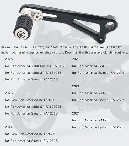 Motorcycle Adjustable Folding Gear Shift Lever Kit Fits for Harley Pan America 1250 1250S Special RA1250 RA1250S RA1250SE 2021-2024 (Black) in Saudi Arabia