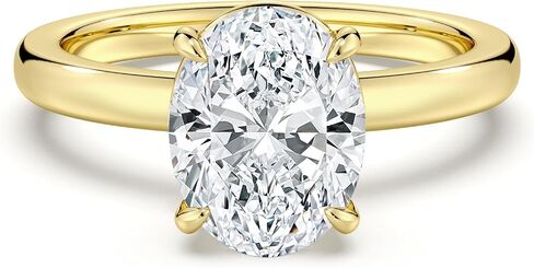 MSBLUE® 1ct-3ct Classic Solitaire Oval Cut Moissanite Engagement Ring in Kuwait