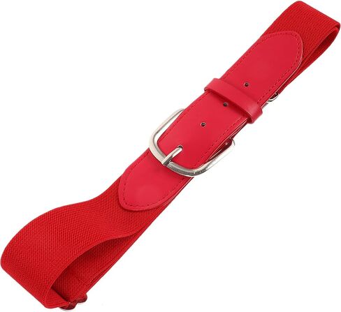 UKCOCO Youth Adjustable Stretch Baseball Belt for Boys and Men, Red Elastic Softball Sports Waistband with Alloy Buckle, Unisex Girdle for Team Baseball and Softball Uniforms in Kuwait
