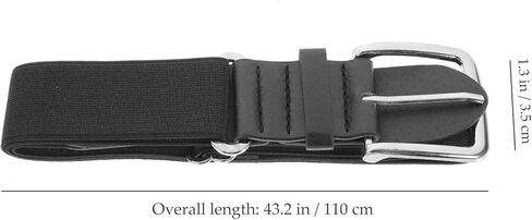 TEHAUX Baseball Belt for Men and Youth, Black Elastic Pu Leather Stretch Adjustable Softball Waist Belt, Sports Protective Gear for Outdoor and Team Baseball Use in Saudi Arabia