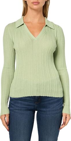 kate spade new york Women's Sheer Ribbed Long Sleeve Polo in Kuwait