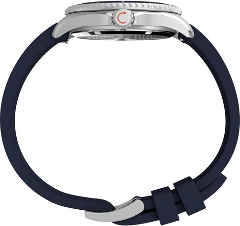 Timex Unisex Deepwater Meridian 200 38mm Watch - Blue Two- Piece Quick Release Blue Dial Stainless Steel Case in Kuwait