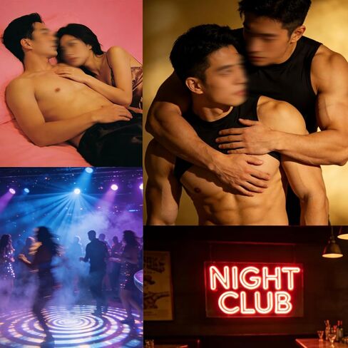 Mens Fishnet Shirt Faux Leather Crop Top Sexy Mesh Tank Tops See Through Muscle T-Shirts Rave Outfits in Kuwait
