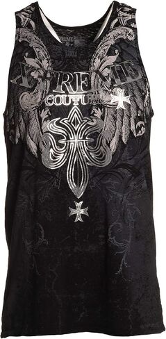 Xtreme Couture من Affliction Men's Tank Bold Cipher Biker MMA in Kuwait