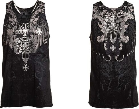 Xtreme Couture من Affliction Men's Tank Bold Cipher Biker MMA in Kuwait