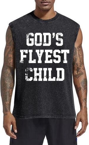 Fkatuzi Christian Tank Tops Men God Faith Jesus Bible Verse Religious Inspirational Shirts Graphic Tee Acid Wash T Shirts in Saudi Arabia