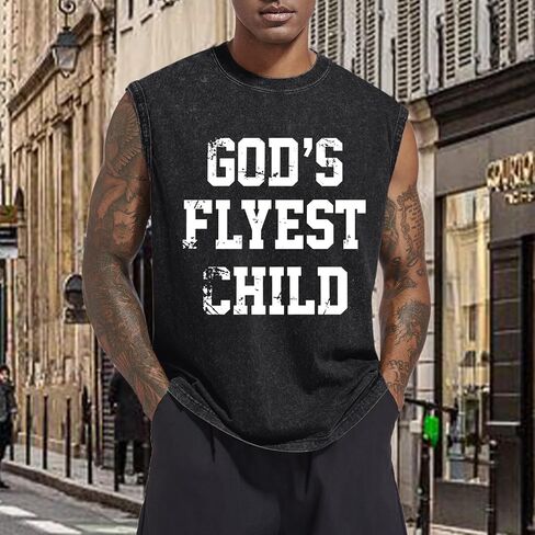 Fkatuzi Christian Tank Tops Men God Faith Jesus Bible Verse Religious Inspirational Shirts Graphic Tee Acid Wash T Shirts in Saudi Arabia
