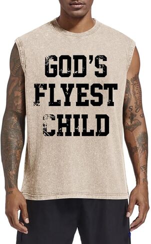 Fkatuzi Christian Tank Tops Men God Faith Jesus Bible Verse Religious Inspirational Shirts Graphic Tee Acid Wash T Shirts in Saudi Arabia