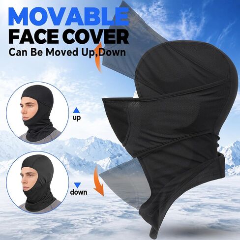 Ski Mask Balaclava Shiesty,Motorcycle Breathable Face Mask with Movable Deisgn Men Women-Windproof UV for Outdoor Work in Saudi Arabia