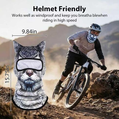 3PCS 3D Cat Ski Mask, Funny Animal Sheisty Breathable Mask for Party Festivals Skiing Riding & Outdoor in Saudi Arabia