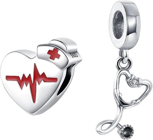 Love Family Friendship Graduation Mothers Nurses Day S925 Bead Pendant Charms for Pandora Bracelets Necklaces, Gifts Women, for Anniversary Birthday Valentines Day Christmas, Silver Gold in Saudi Arabia