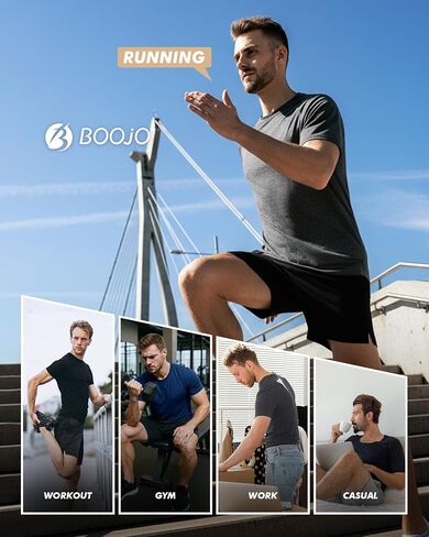 BOOJO 7 Pack Mens Shirts Bundled with 3 Pack Mens Shorts-S in Kuwait