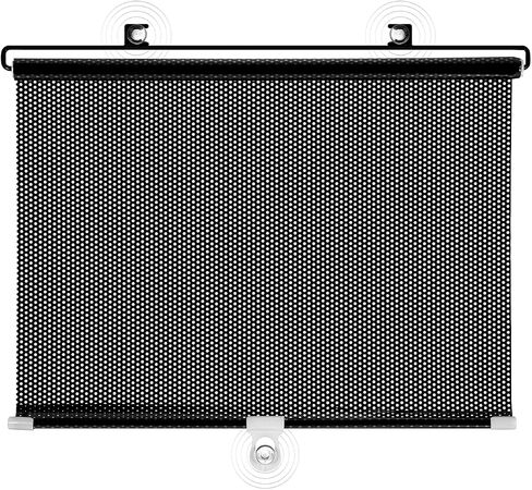 DECHOUS Blackout Blind Shade with Suction Cups - Portable Window Shade Pull Down No Drill Temporary Sunshade Roller 49''H*23''W for Home Office Car Blackout in Kuwait