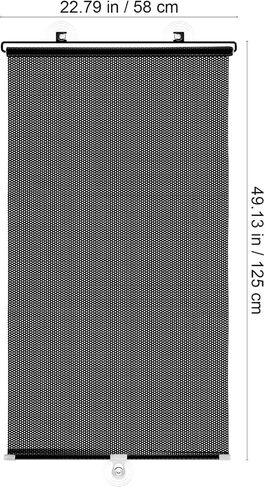 DECHOUS Blackout Blind Shade with Suction Cups - Portable Window Shade Pull Down No Drill Temporary Sunshade Roller 49''H*23''W for Home Office Car Blackout in Kuwait