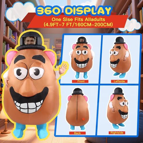 Potato Head Inflatable Costume Adults Funny Full Body Blow Up Outfit Men Women for Halloween Party Parades or Cosplay in Saudi Arabia