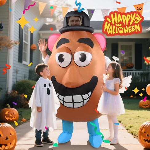 Potato Head Inflatable Costume Adults Funny Full Body Blow Up Outfit Men Women for Halloween Party Parades or Cosplay in Saudi Arabia