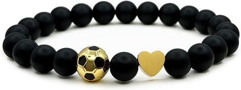 Lepida Soccer Bracelet Football Love Heart Sport Natural Stone Bracelet for Women Men in Saudi Arabia