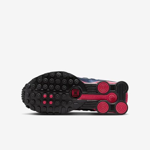 Nike Shox R4 Big Kids' Shoes (Midnight Navy/White/Metallic Silver/Gym Red) in Kuwait