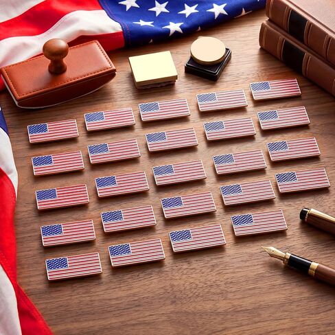 Tondiamo 24 Pcs American Flag Lapel Pins with Magnetic Backing Enamel USA Flag Pins 3D Patriotic Suit Jacket Pin Bulk for 250 Anniversary 4th of July Hats Backpacks Clothes Dress Decor in Kuwait